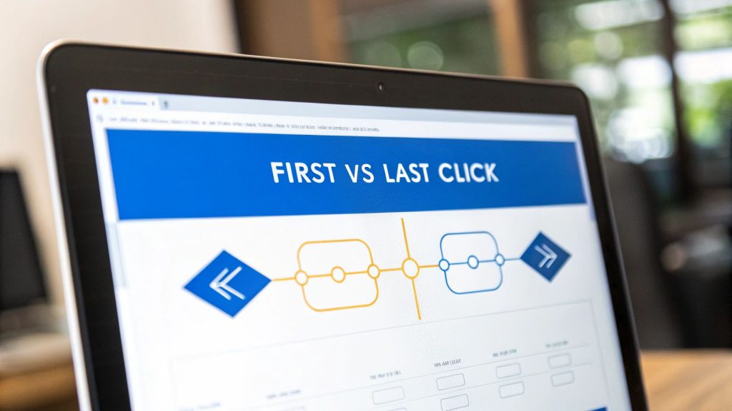 What is first-click vs last-click attribution
