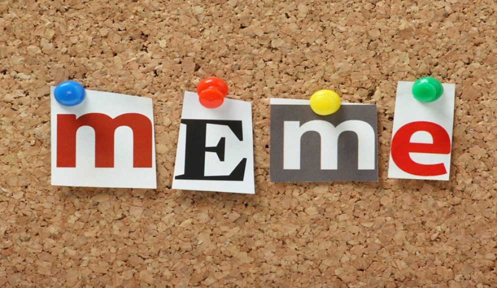 The,Word,Meme,In,Magazine,Letters,Pinned,To,A,Cork
