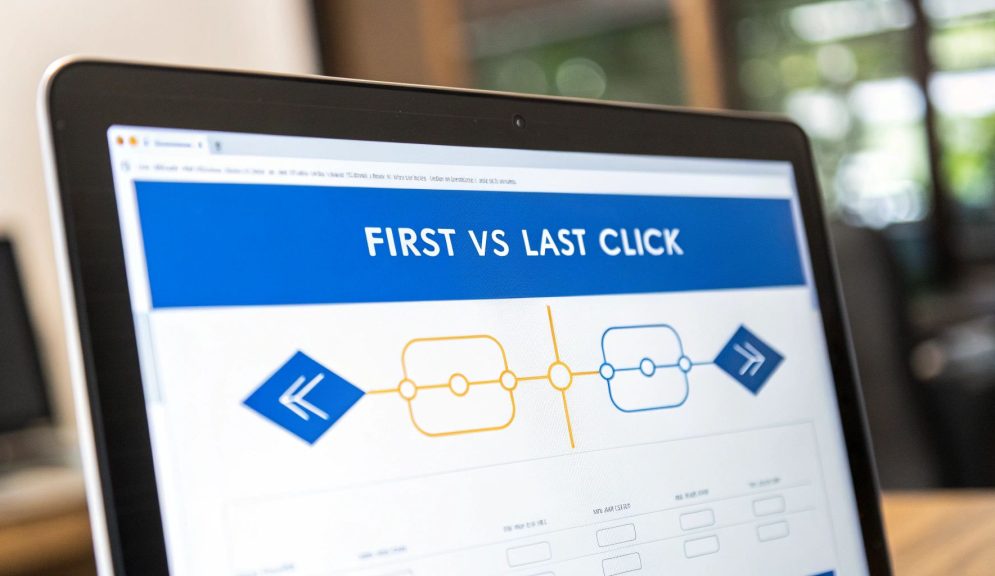 What is first-click vs last-click attribution